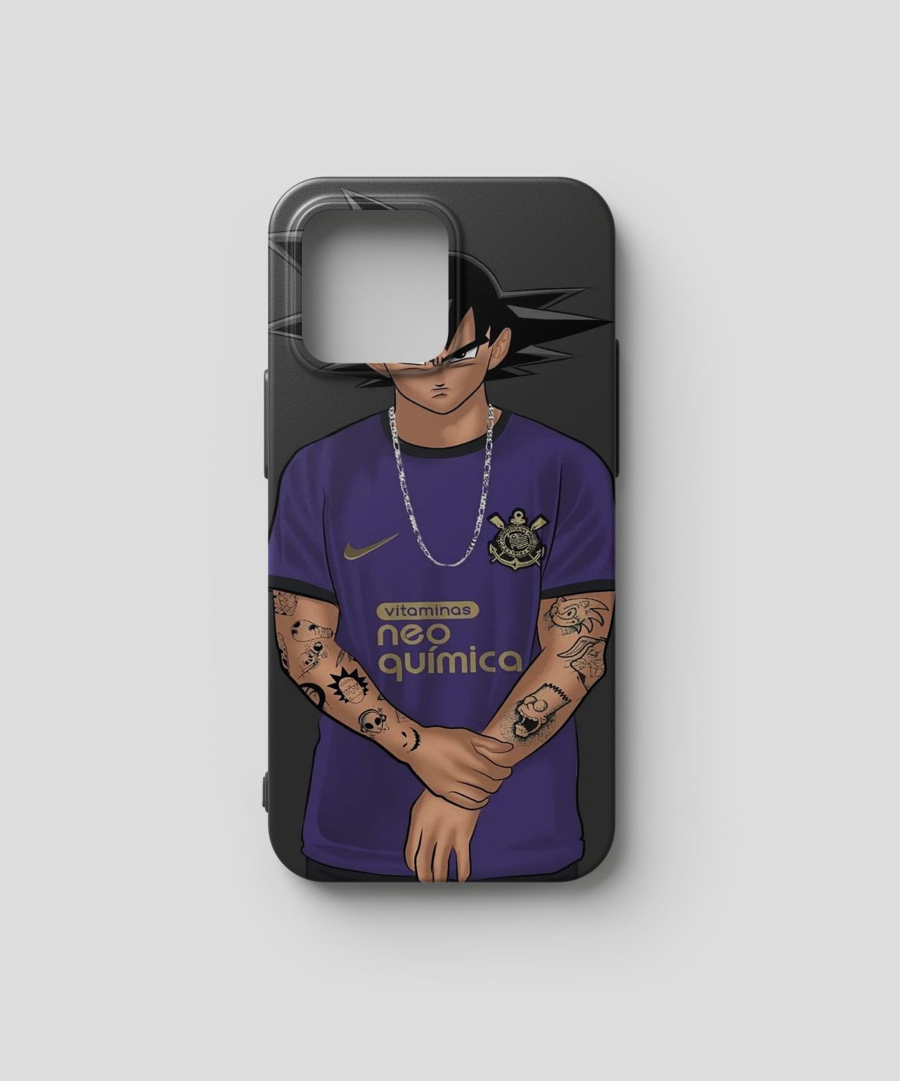 Modern Goku with Chain and Tattoo Mobile Case 3