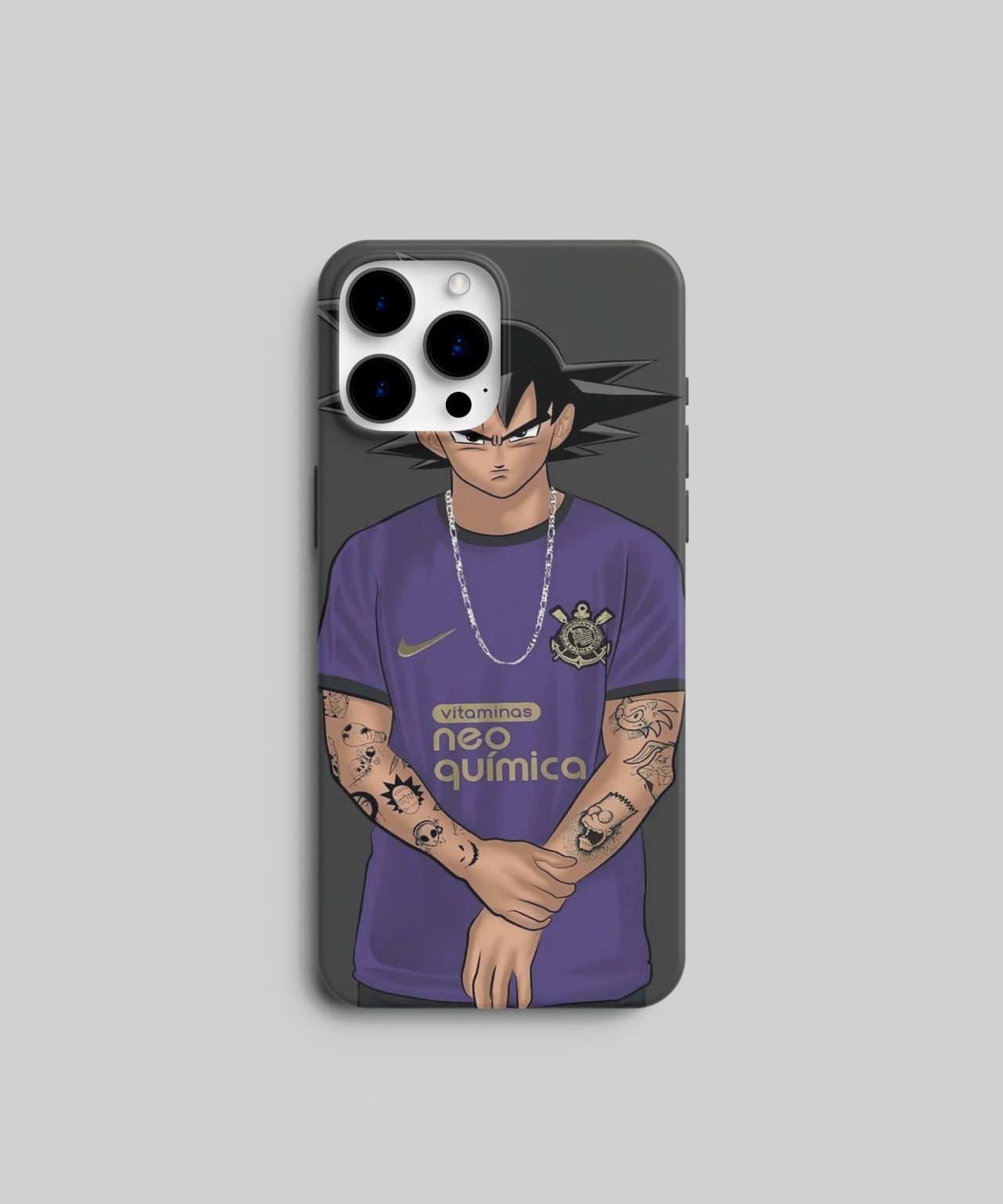 Modern Goku with Chain and Tattoo Mobile Case 2