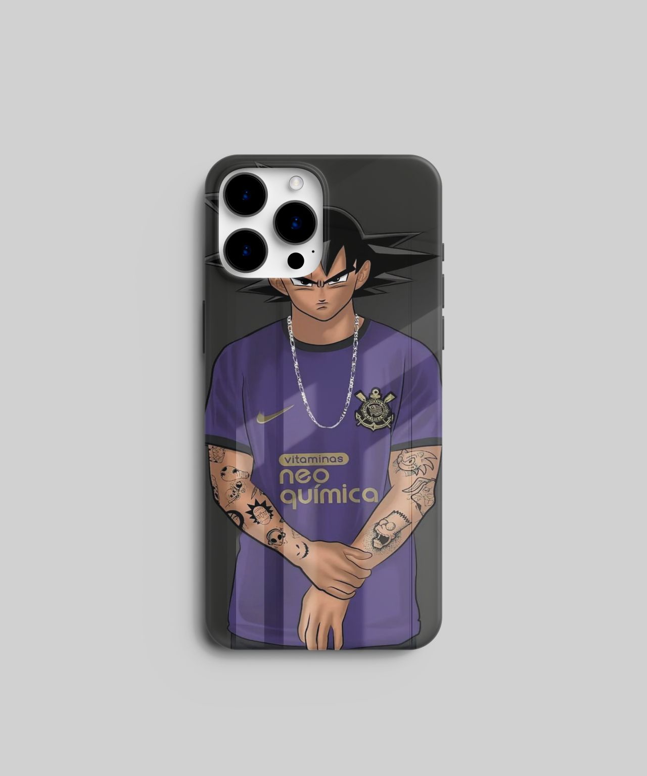 Modern Goku with Chain and Tattoo Mobile Case 6