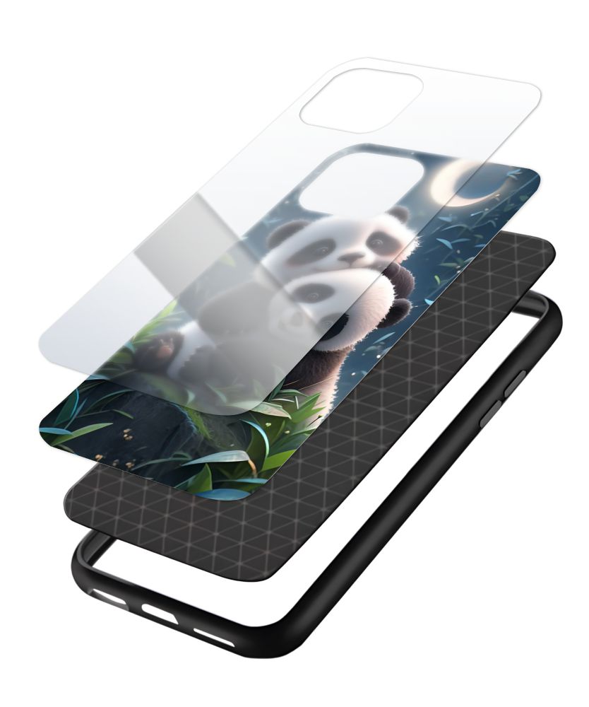 Moonlit Panda Hug Phone Case 3