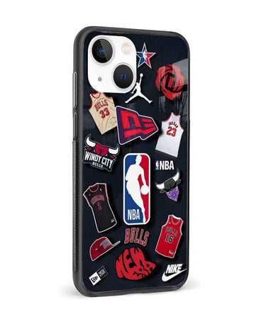 NBA Bulls Sticker Collage Phone Case 4