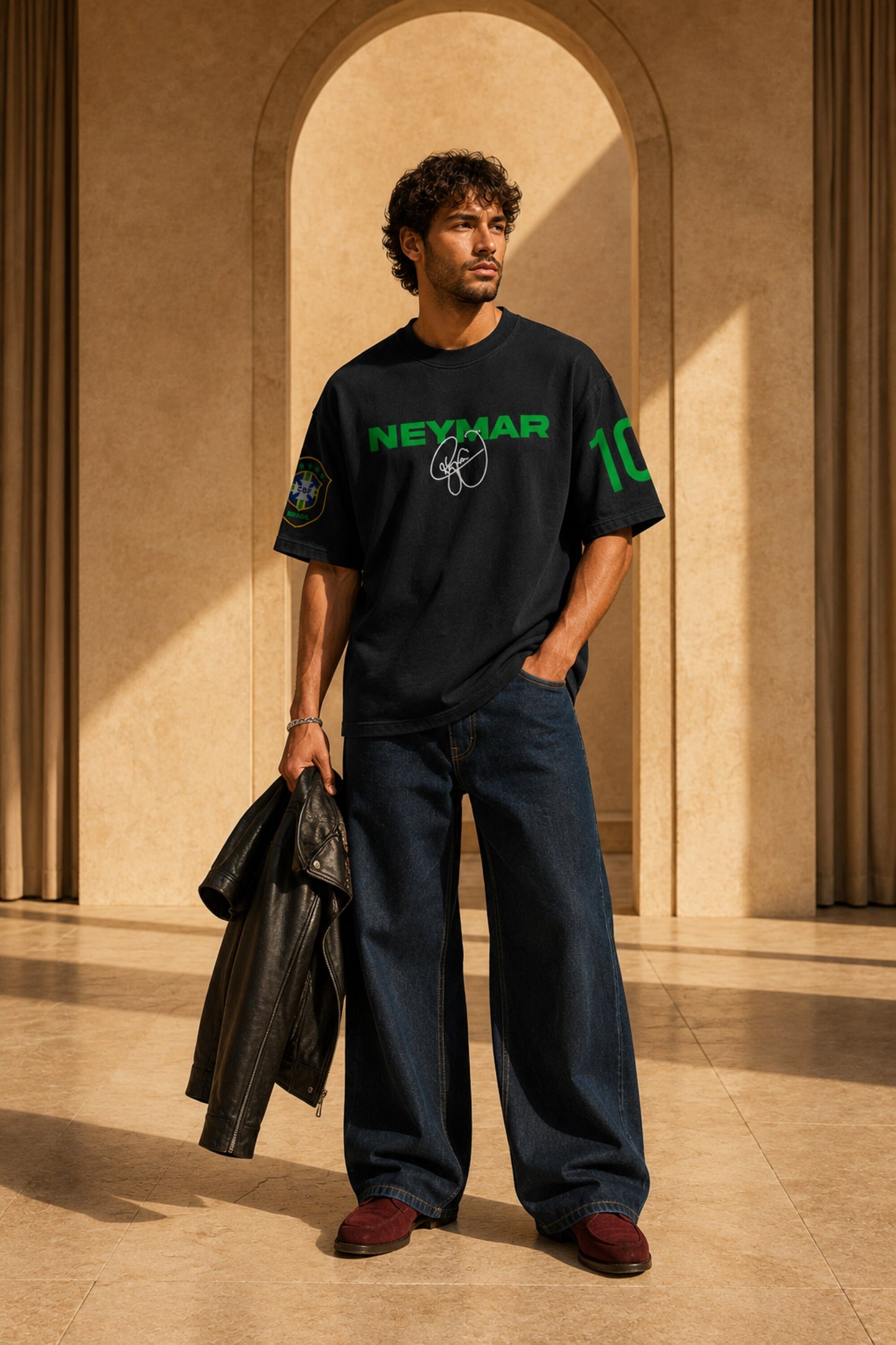 Neymar Legacy Oversized Tee: Streetwear Icon, Premium Comfort