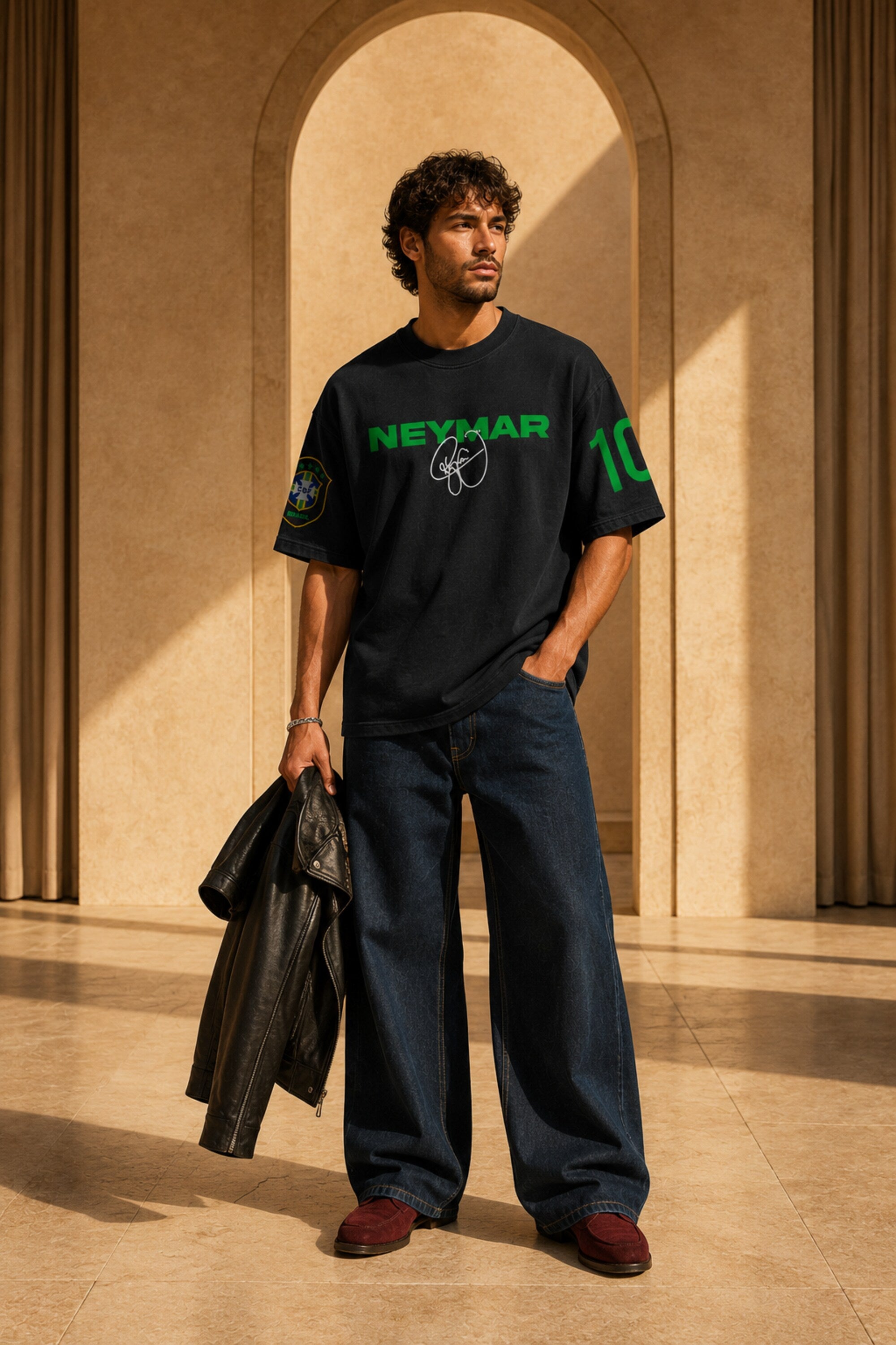 Neymar Legacy Oversized Tee: Streetwear Icon, Premium Comfort
