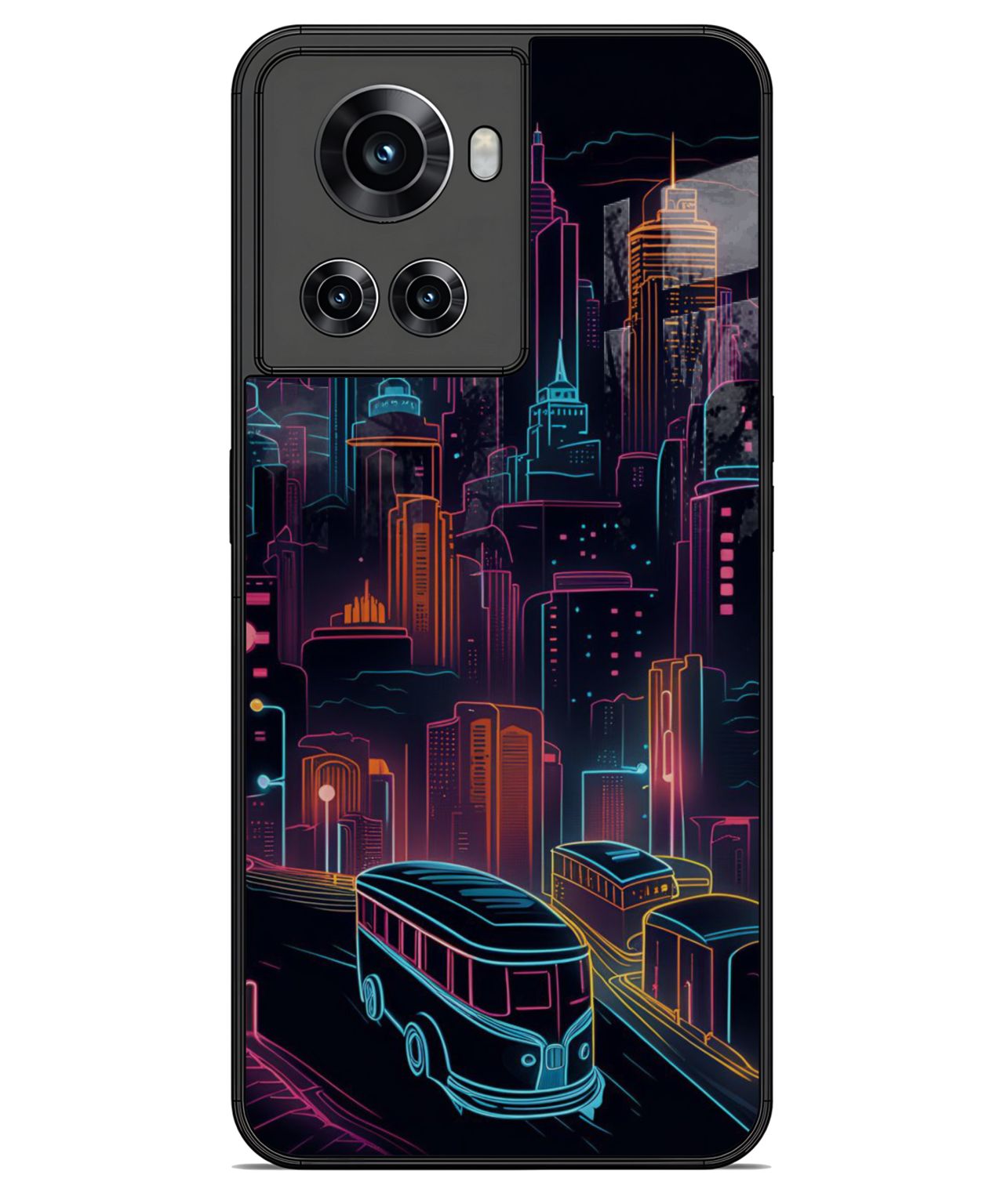 Neon Cityscape Phone Case for OnePlus 10R 1