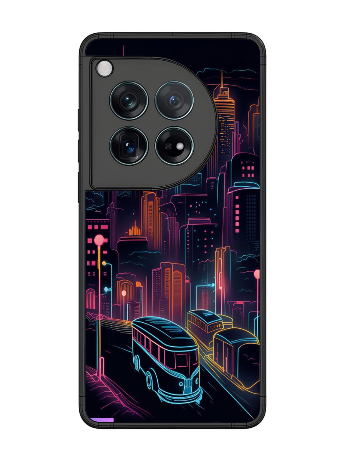 Neon Cityscape Phone Case for OnePlus 12 1