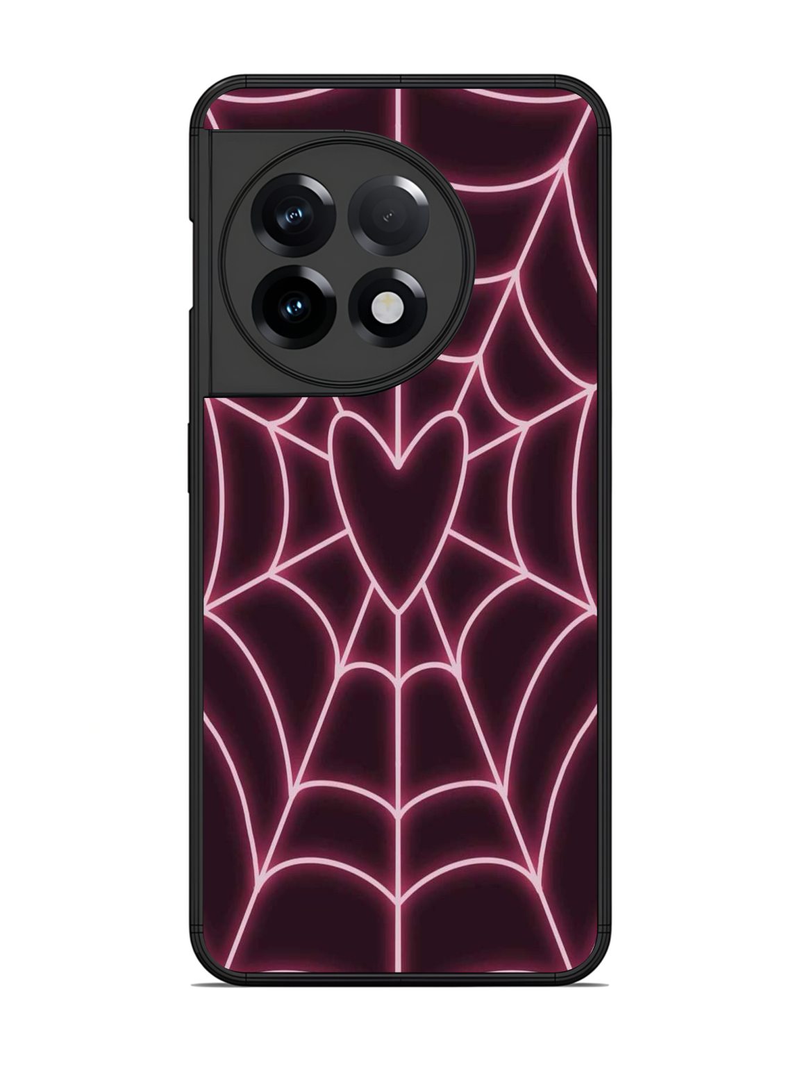 Neon Spiderweb Heart Phone Case for OnePlus 11R 1