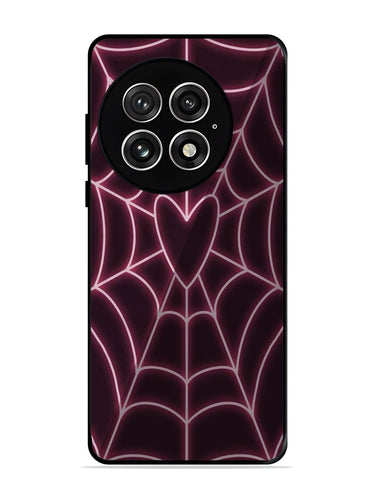 Neon Spiderweb Heart Phone Case for OnePlus 13 1