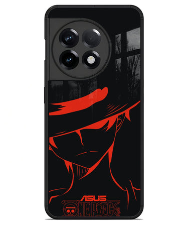One Piece Luffy Hat Silhouette Phone Case for OnePlus 11R.