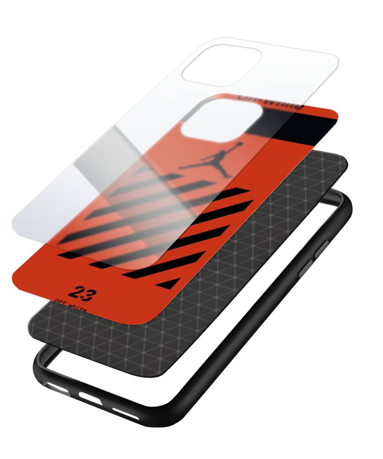 Orange Off-White Jordan Phone Case 3