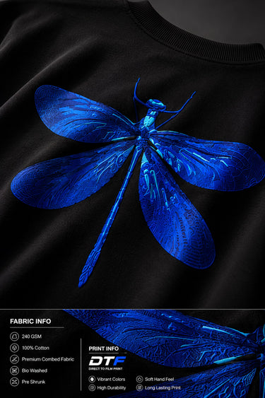 Blue Dragonfly Oversized T-Shirt for Men & Women