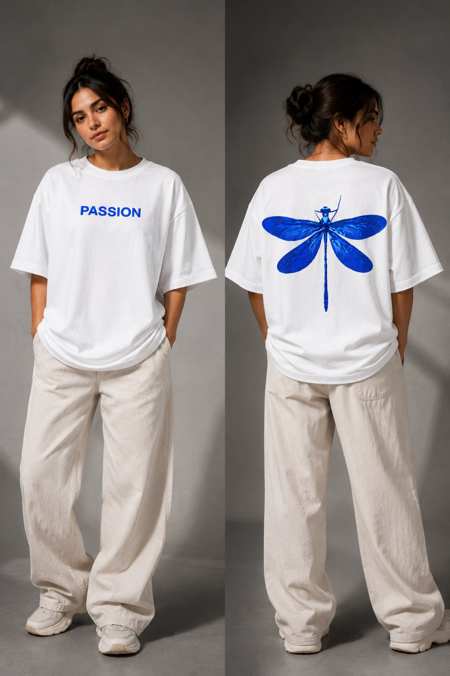Blue Dragonfly Oversized T-Shirt for Men & Women