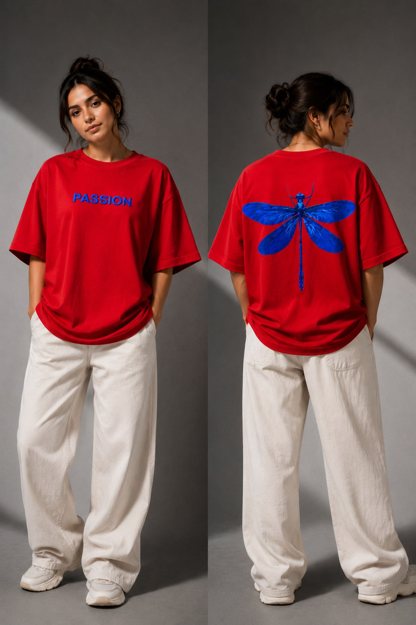 Blue Dragonfly Oversized T-Shirt for Men & Women