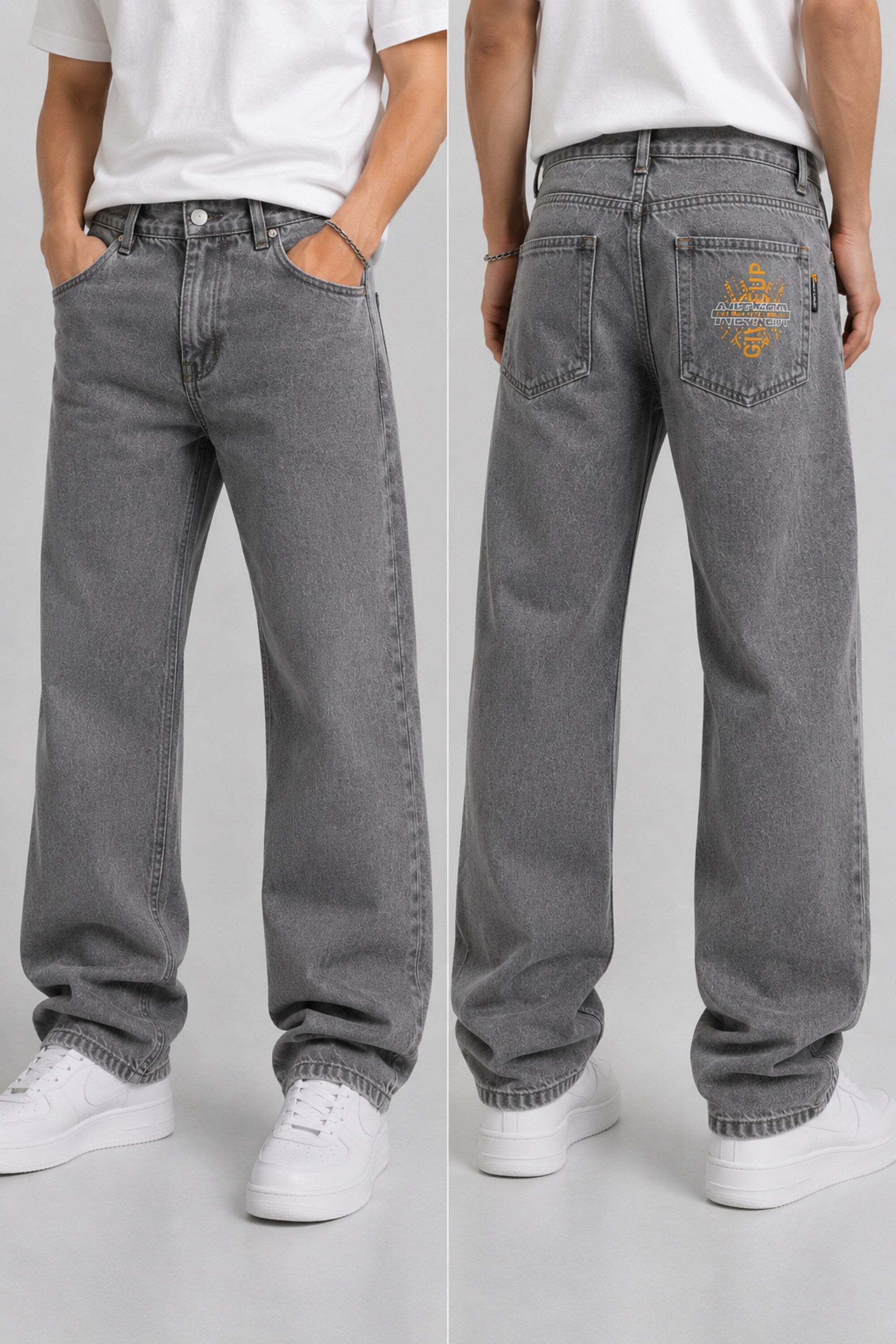 Light Blue Baggy Jeans for Men