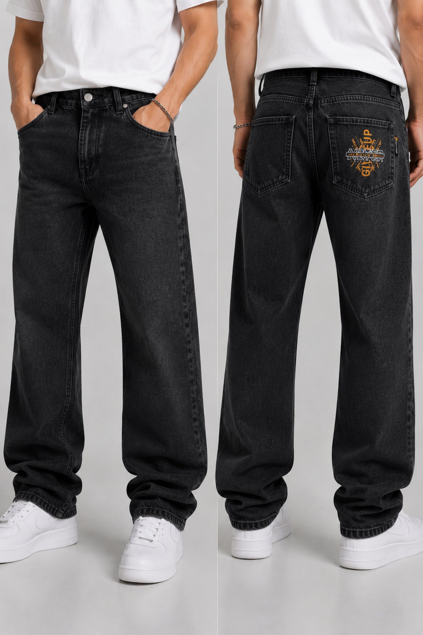 Light Blue Baggy Jeans for Men