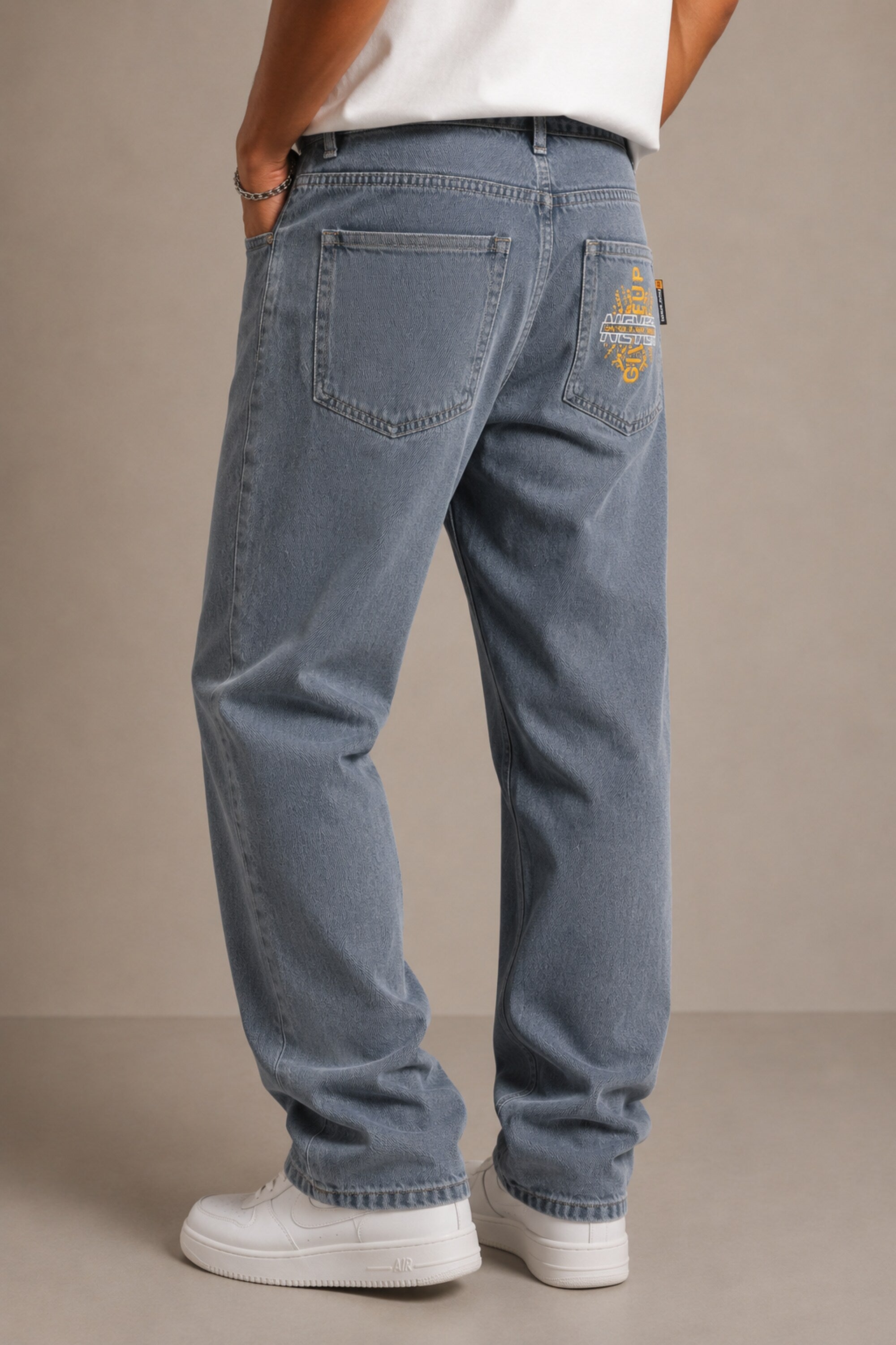 Light Blue Baggy Jeans for Men