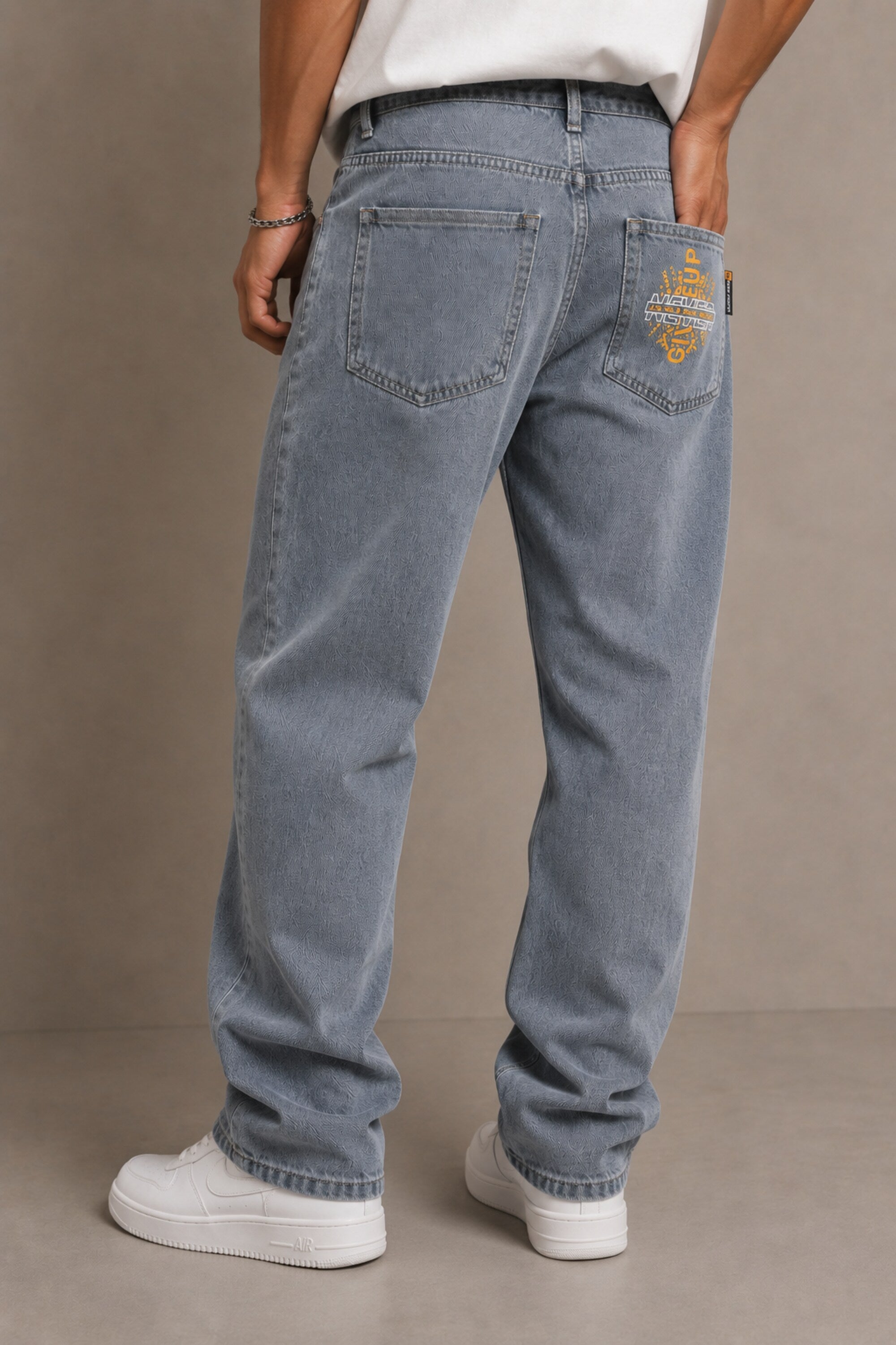 Light Blue Baggy Jeans for Men