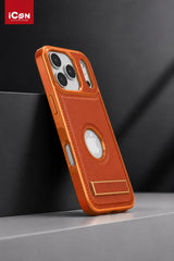 Orange phone case with a black background