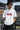 POPCASE white oversized t shirt WORK not equal LIFE dark green stamp seal DTF graphic 220 GSM premium cotton streetwear tshirt