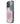 Phone case with pink floral design on a white background