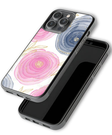 Phone case with floral design on a white background