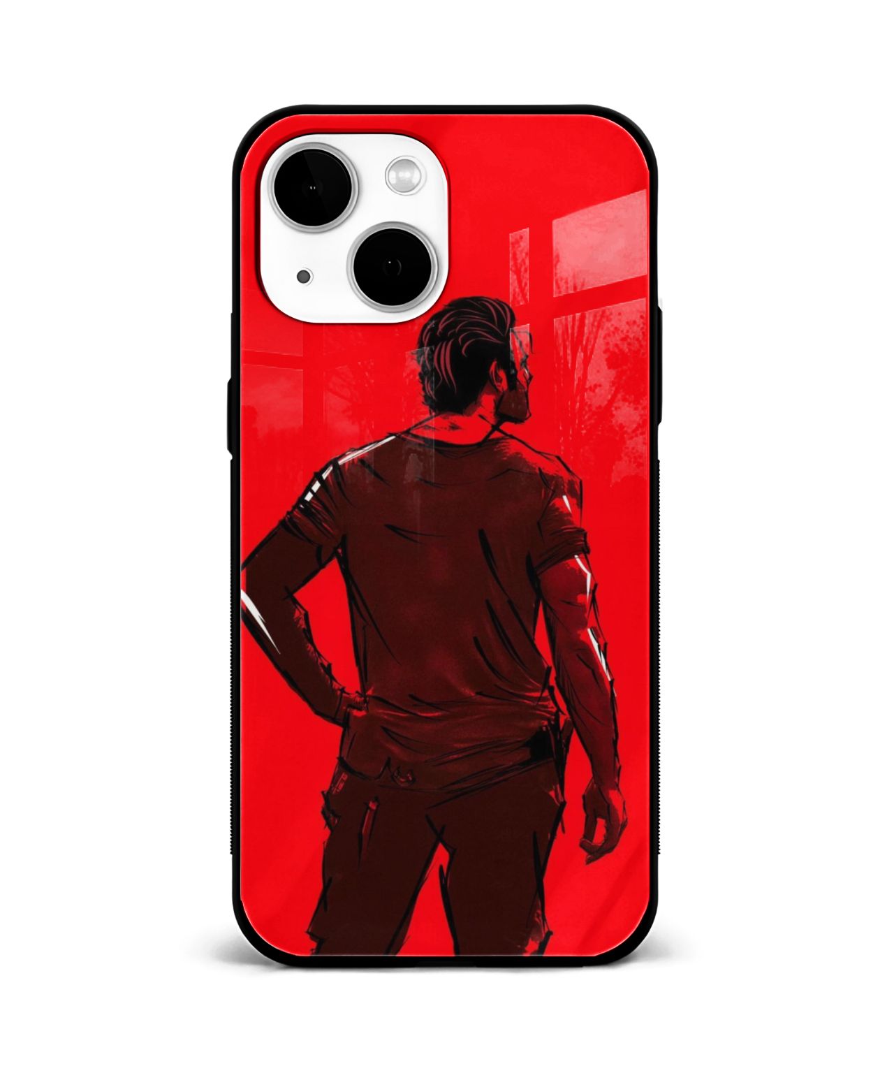 Prabhas Red Tempered Glass/Metal Phone Case 1