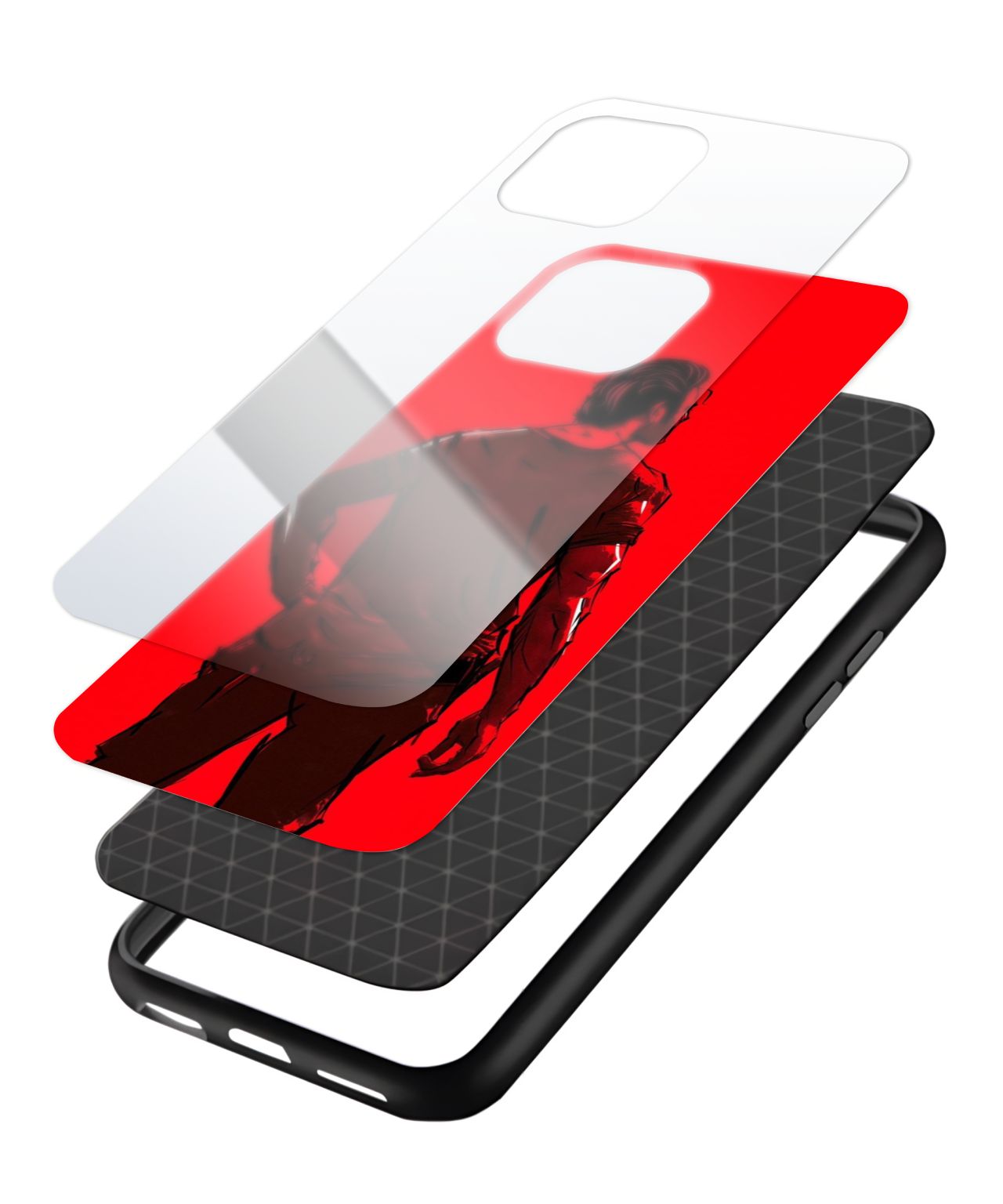Prabhas Red Tempered Glass/Metal Phone Case 3
