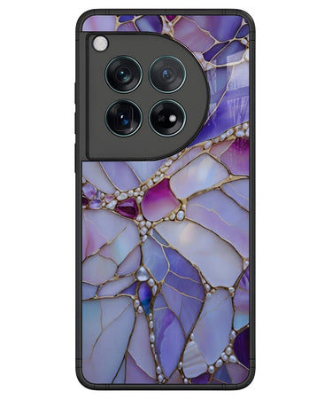 Purple Crystal Art Phone Case for OnePlus 12.