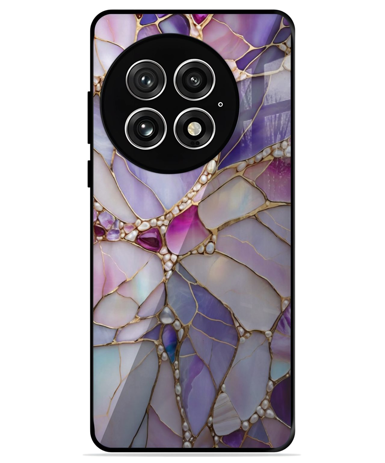 Purple Crystal Art Phone Case for OnePlus 13.