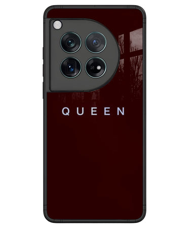 Queen Maroon Minimalist Phone Case for OnePlus 12.