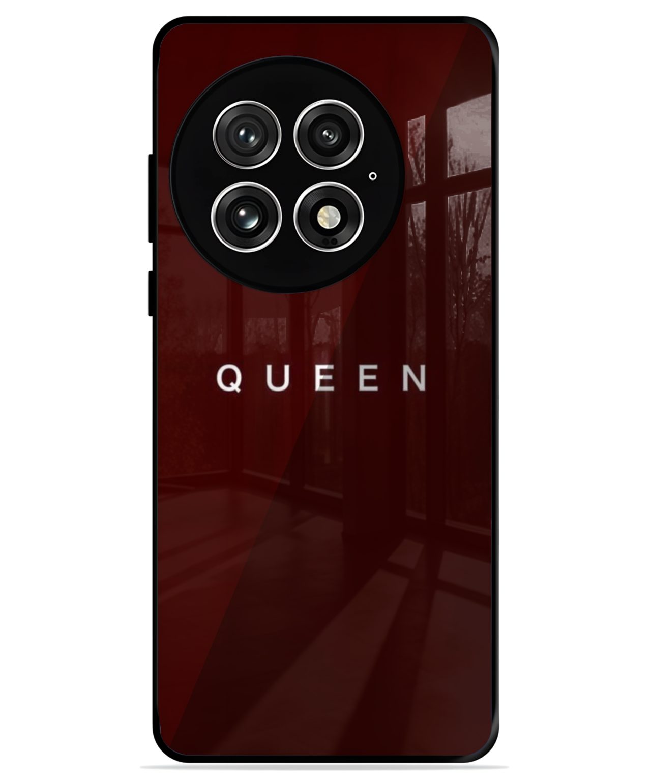 Queen Maroon Minimalist Phone Case for OnePlus 13.