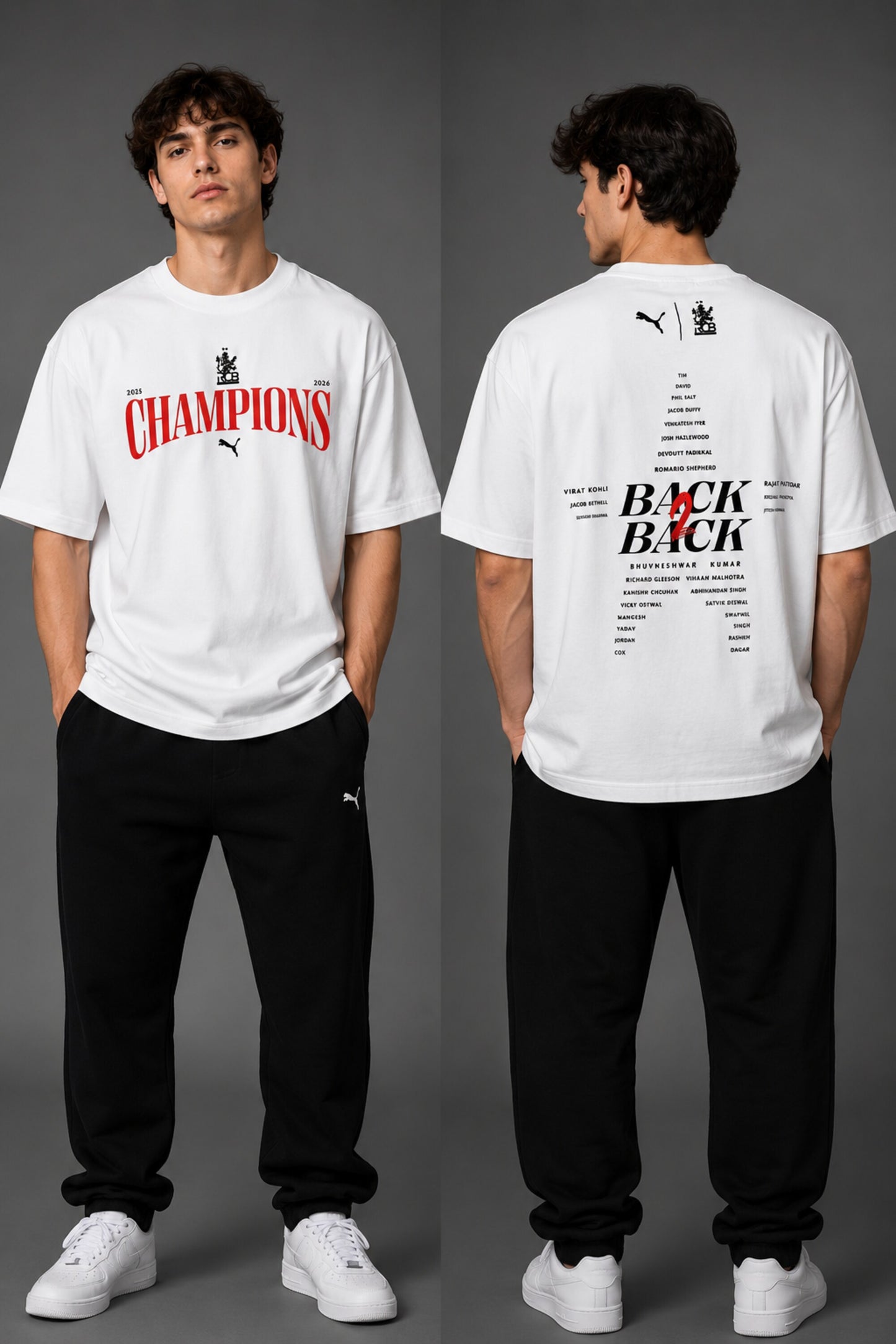 RCB Champions 2026 Fan T-Shirt – Back To Back Victory Edition