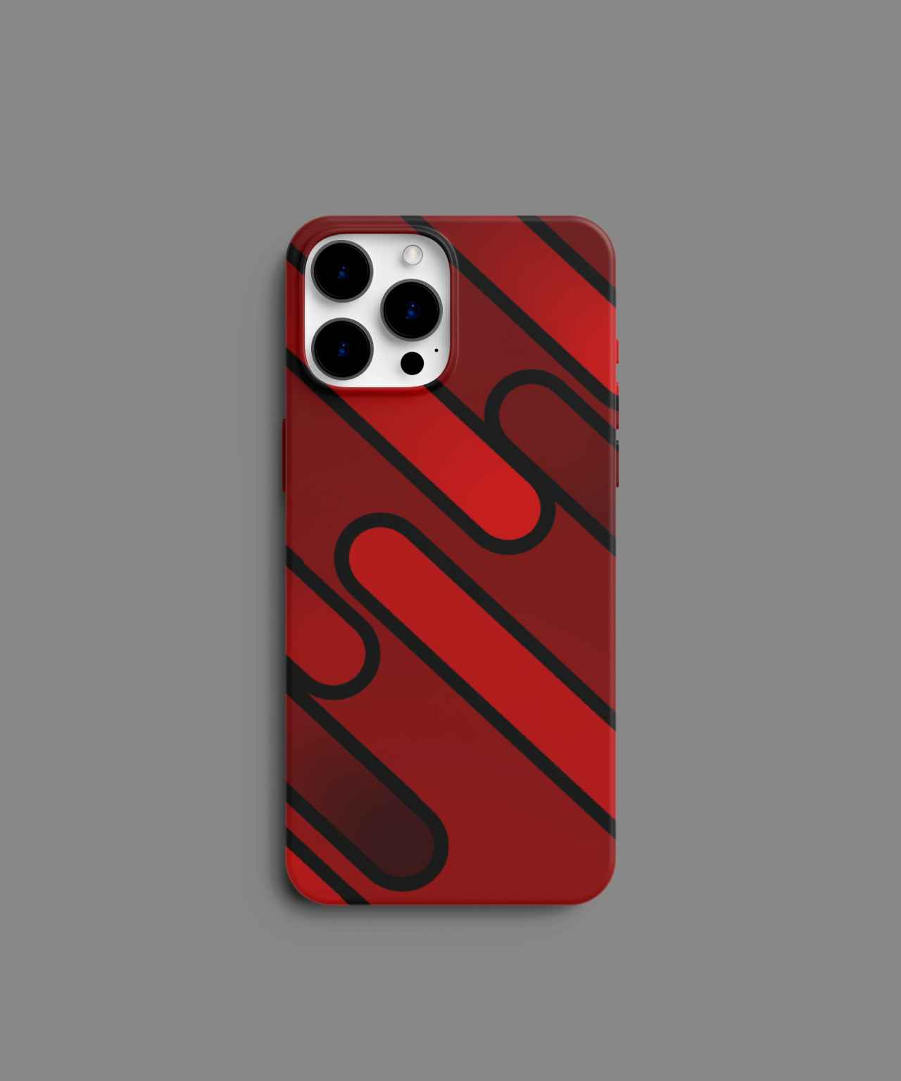 Red Black Design Phone Case - PopCase