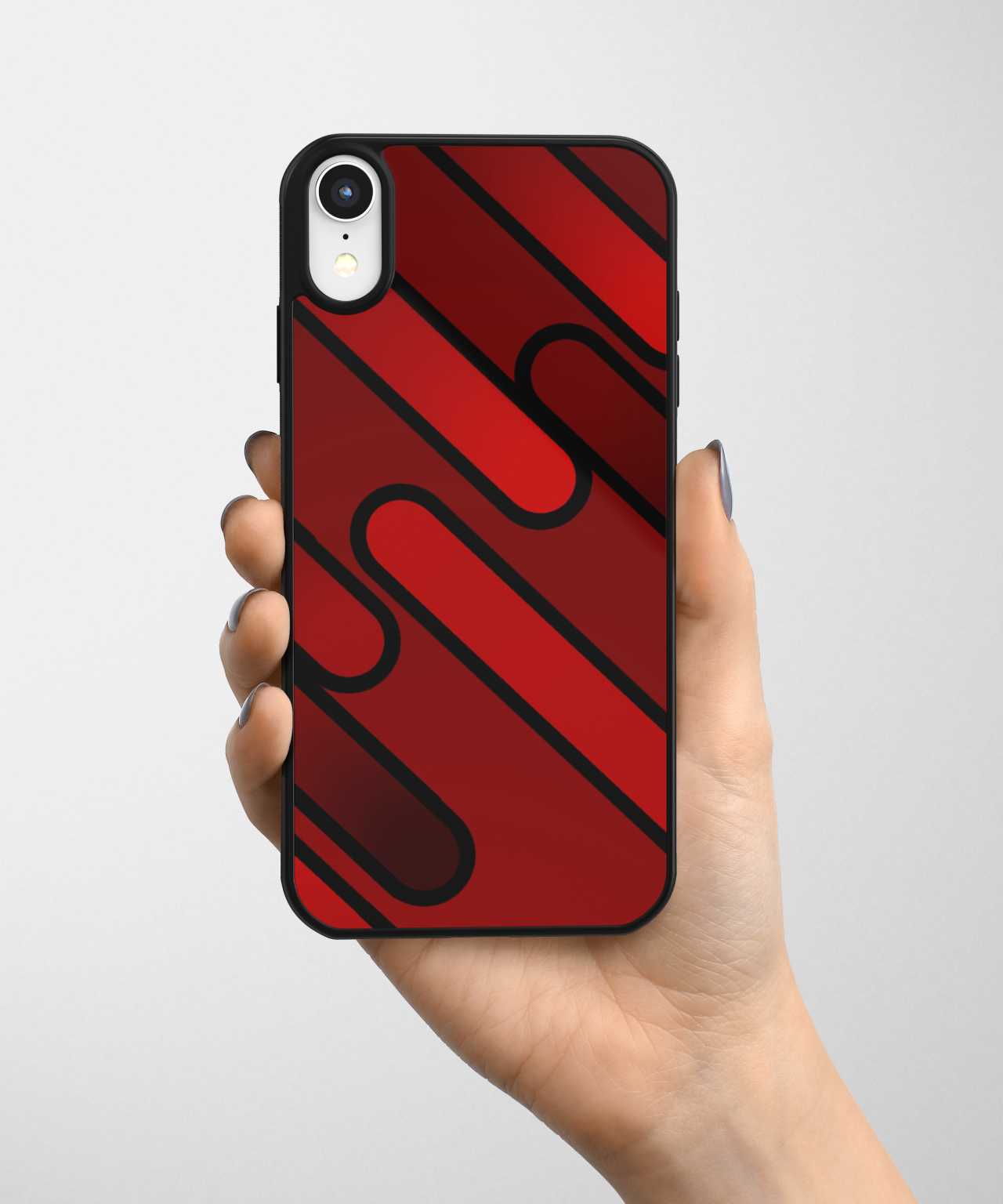 Red Black Design Phone Case - PopCase