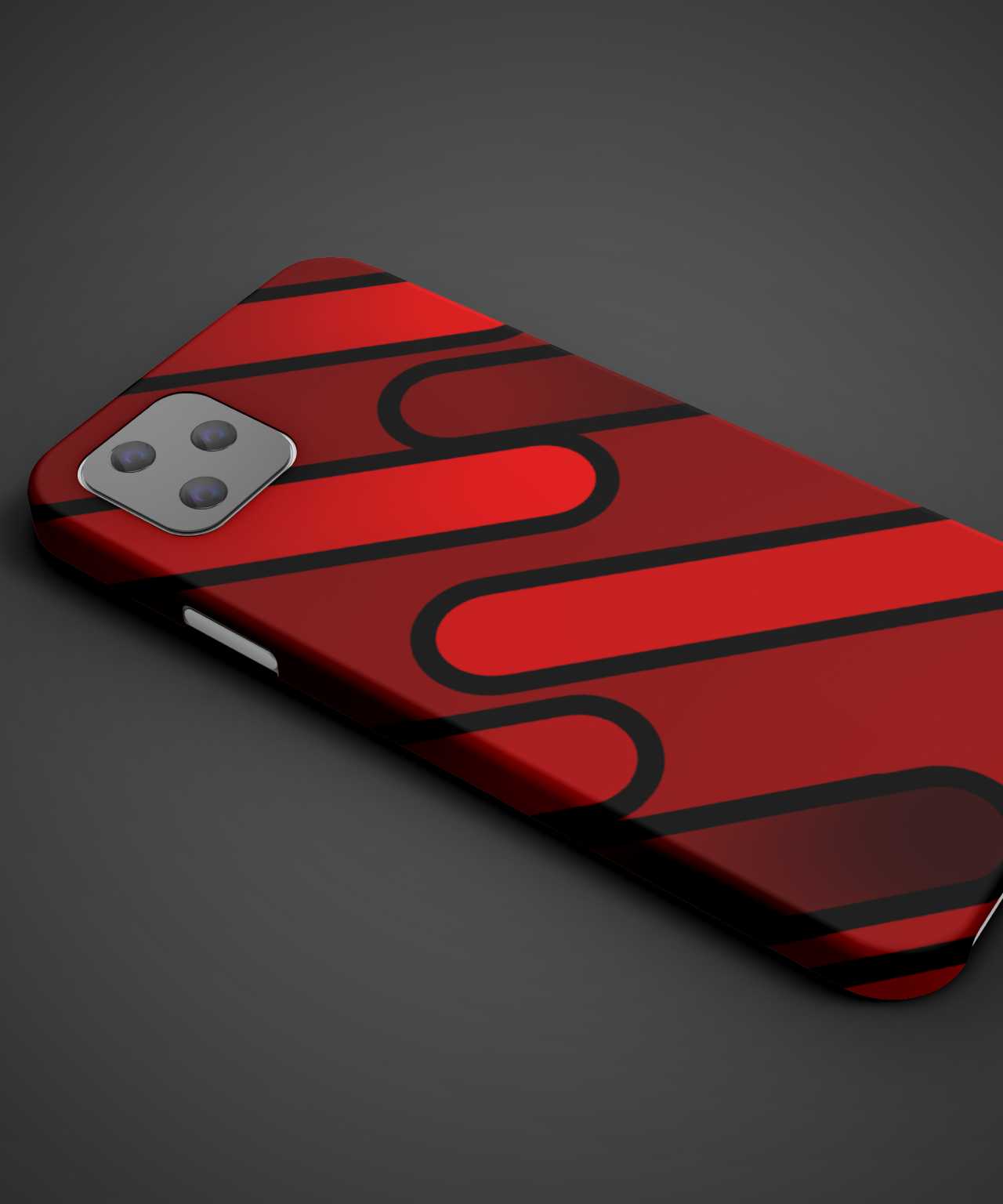 Red Black Design Phone Case - PopCase