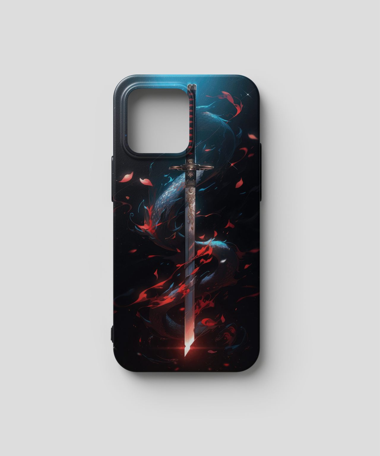 Red Dragon with Sword Mobile Case - PopCase