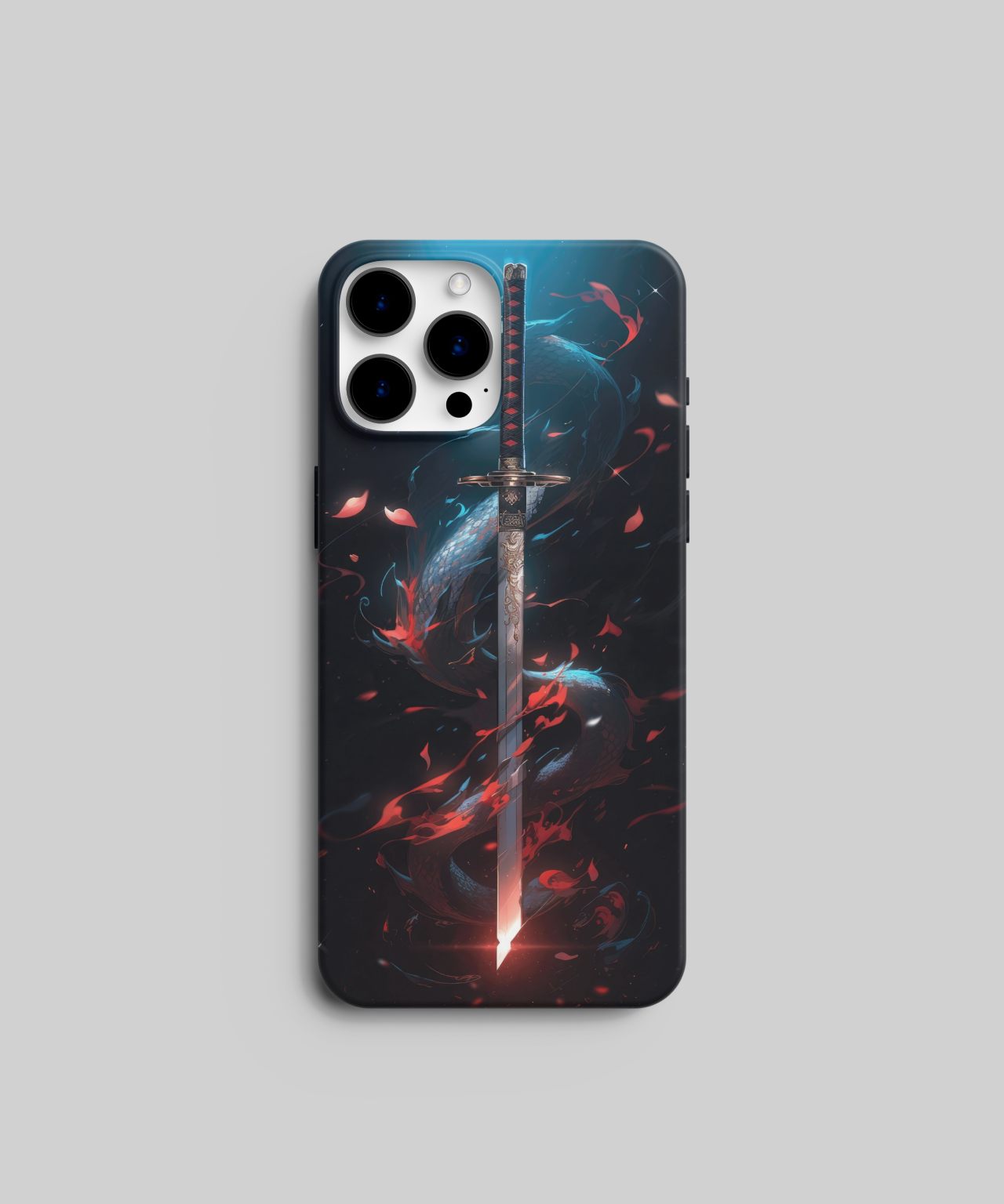 Red Dragon with Sword Mobile Case - PopCase