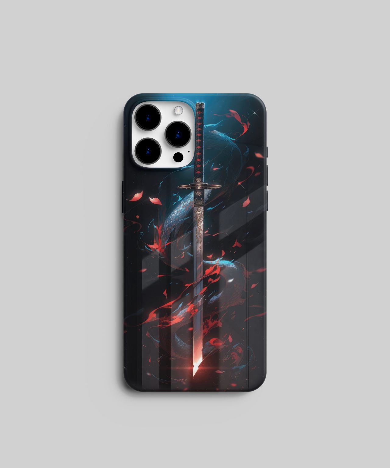 Red Dragon with Sword Mobile Case - PopCase