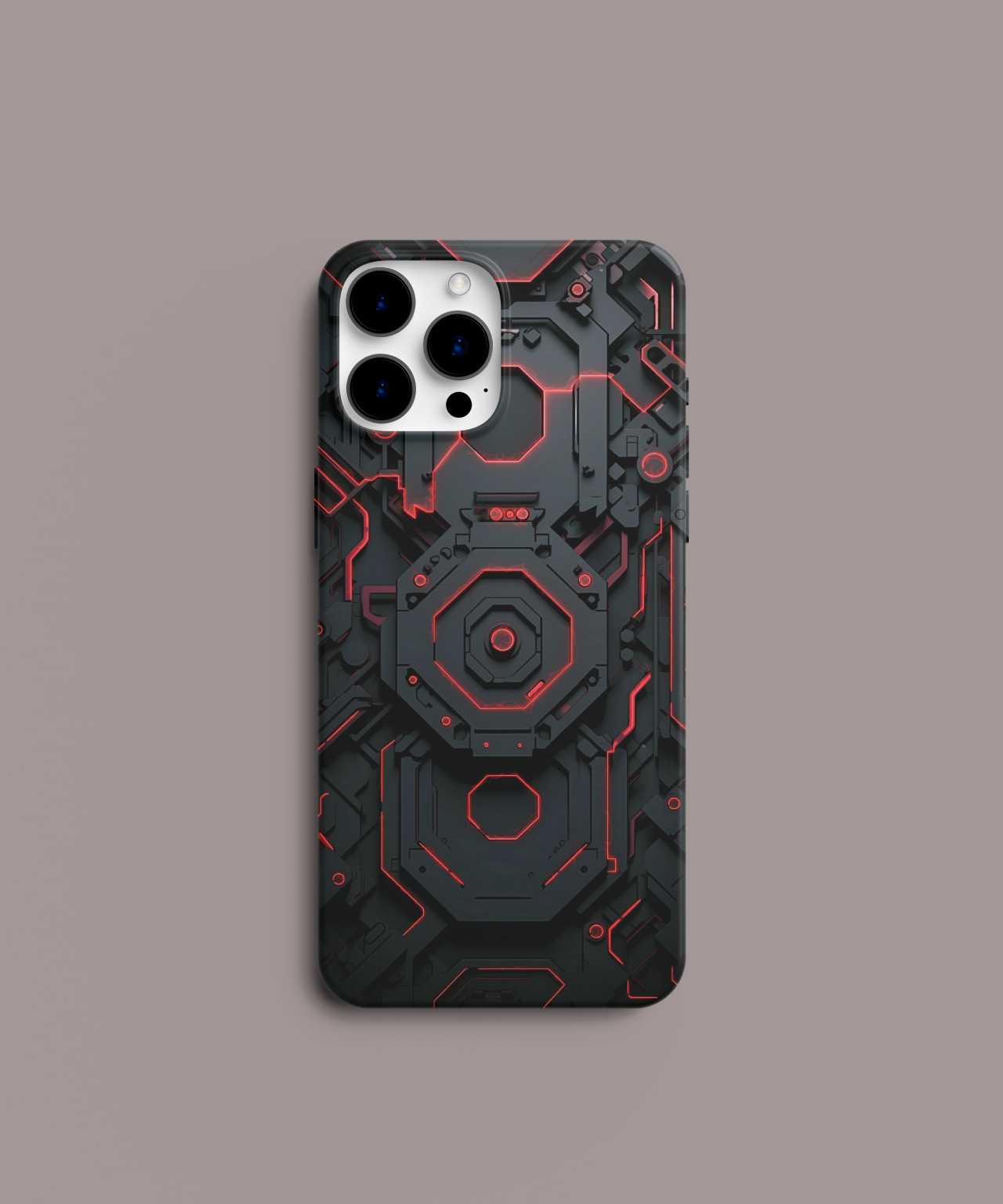 Red Hexagonal Mobile Case - PopCase