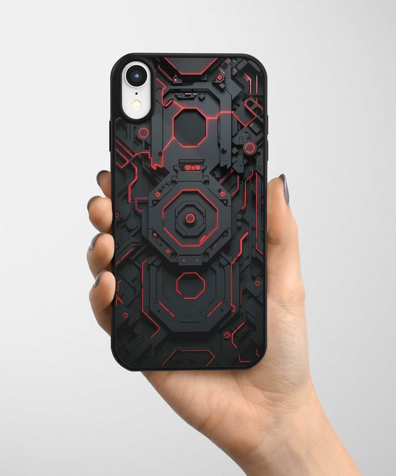 Red Hexagonal Mobile Case - PopCase
