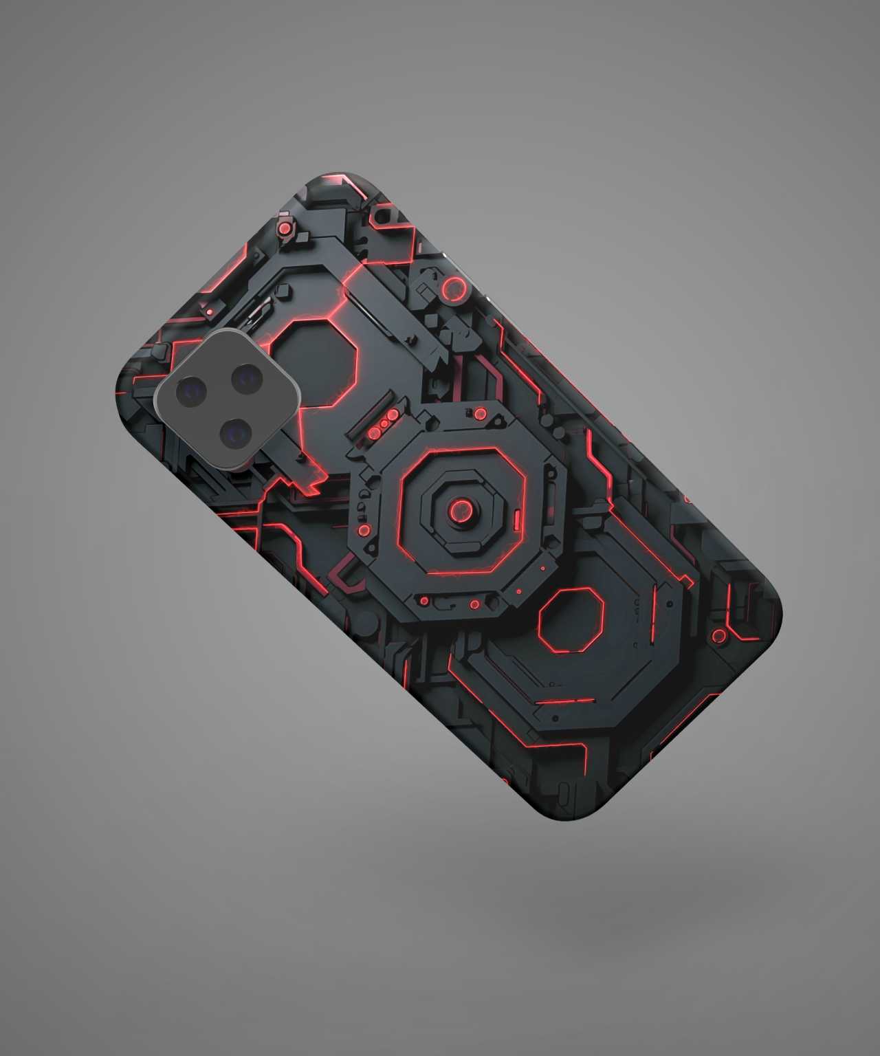 Red Hexagonal Mobile Case - PopCase