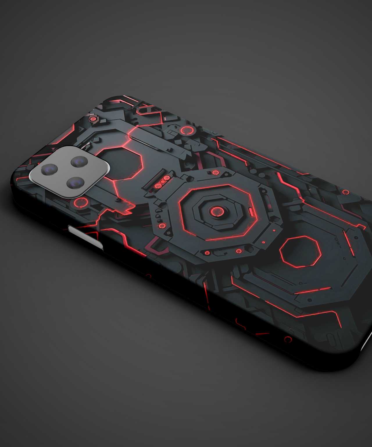 Red Hexagonal Mobile Case - PopCase