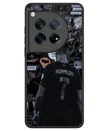 Ronaldo Black Collage Phone Case for OnePlus 12.