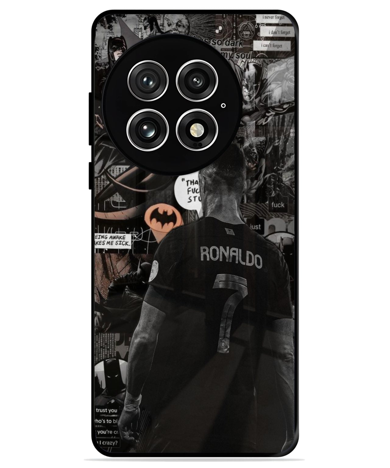 Ronaldo Black Collage Phone Case for OnePlus 13.