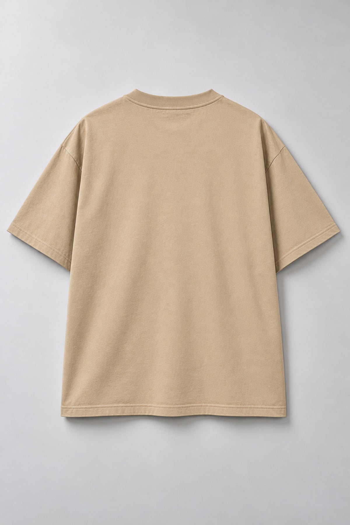 Beige oversized tshirt with smoking kills red script and Ferrari F1 racing car No.16 print on front, drop shoulder boxy fit, men India