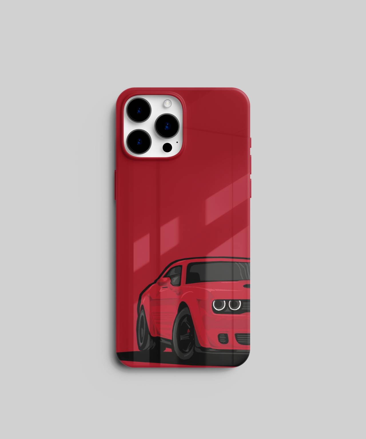 Sleek Red Sports Car Designer Mobile Case & Cover 7 glass