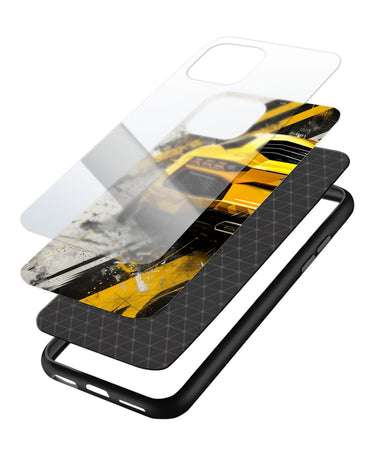 Sporty Yellow Car Phone Case and Cover 3