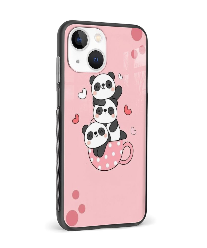 Stacked Panda Cup Phone Case 4