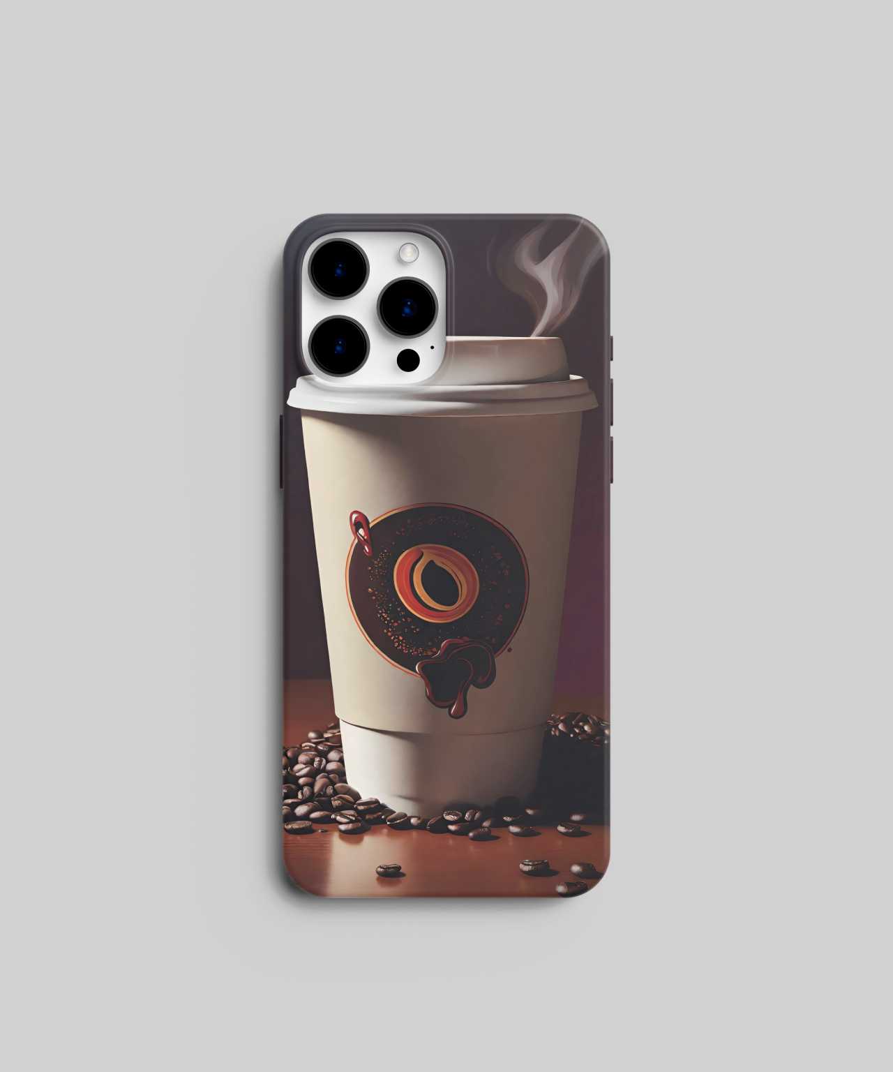 Coffee Phone Cover - Trendy and Stylish Design Featuring Coffee Cups and Beans, Compatible with iPhone cover, Samsung, Xiaomi, Vivo, Oppo, and More