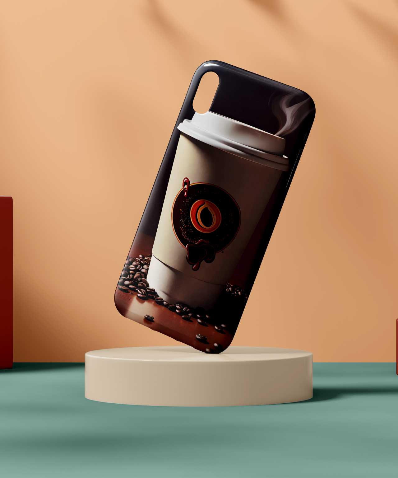 Coffee Phone Cover - Trendy and Stylish Design Featuring Coffee Cups and Beans, Compatible with iPhone cover, Samsung, Xiaomi, Vivo, Oppo, and More