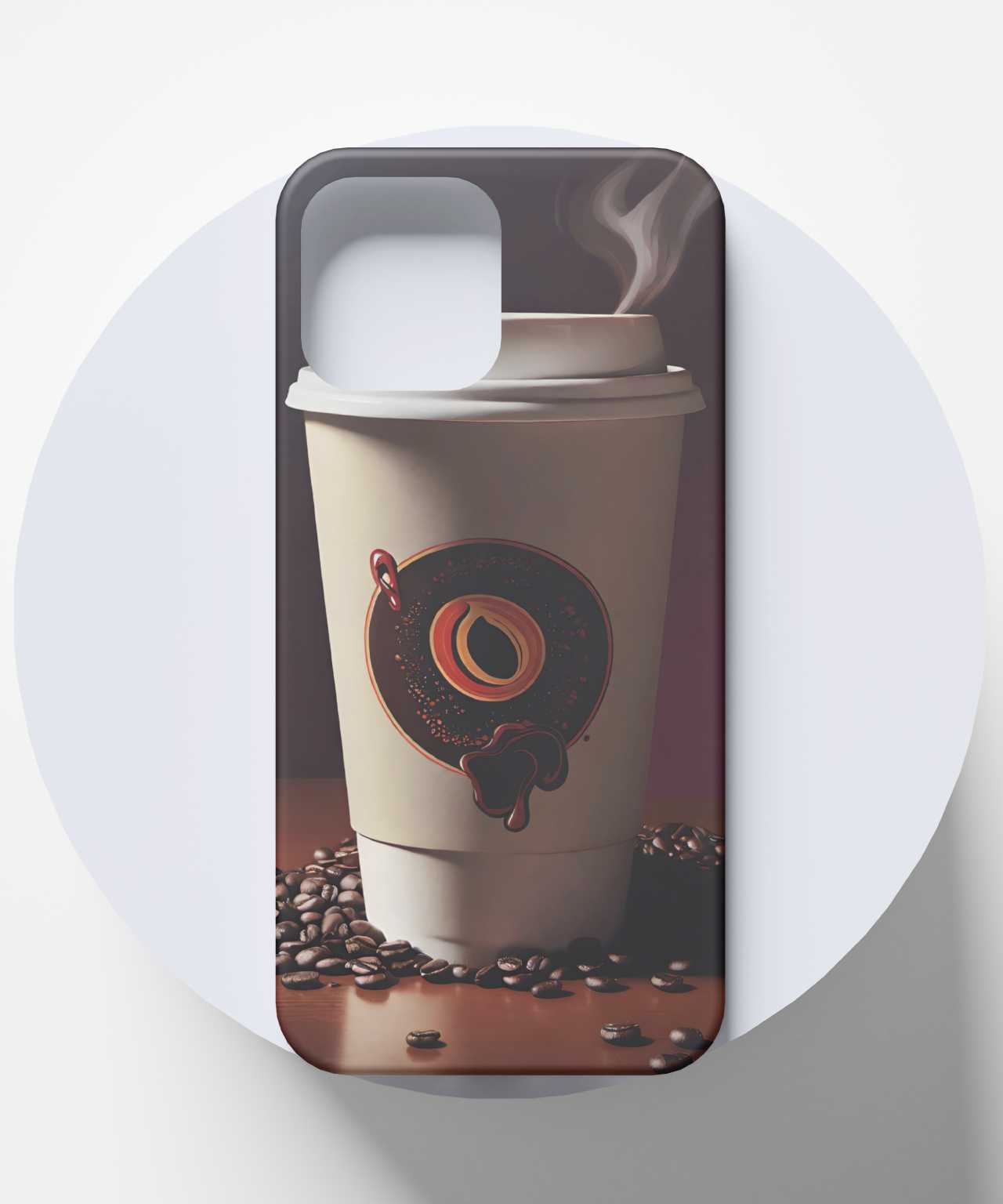 Coffee Phone Cover - Trendy and Stylish Design Featuring Coffee Cups and Beans, Compatible with iPhone cover, Samsung, Xiaomi, Vivo, Oppo, and More